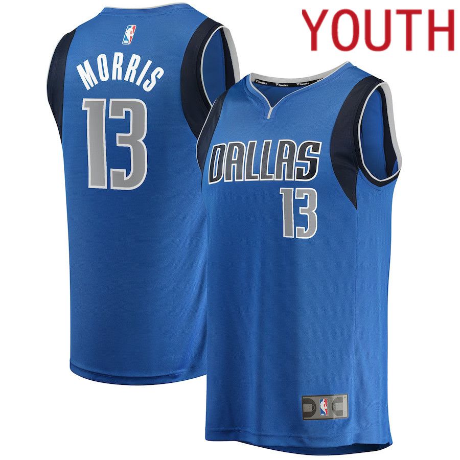 Youth Dallas Mavericks 13 Markieff Morris Fanatics Branded Blue Fast Break Player NBA Jersey